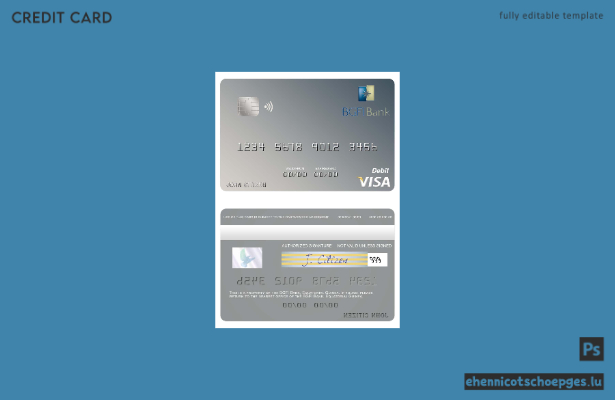 Beispielvorschau der Visa-Debitkarte der BGFI Bank in Äquatorialguinea